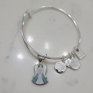 Alex and Ani Silver Angel Charm Bangle Bracelet